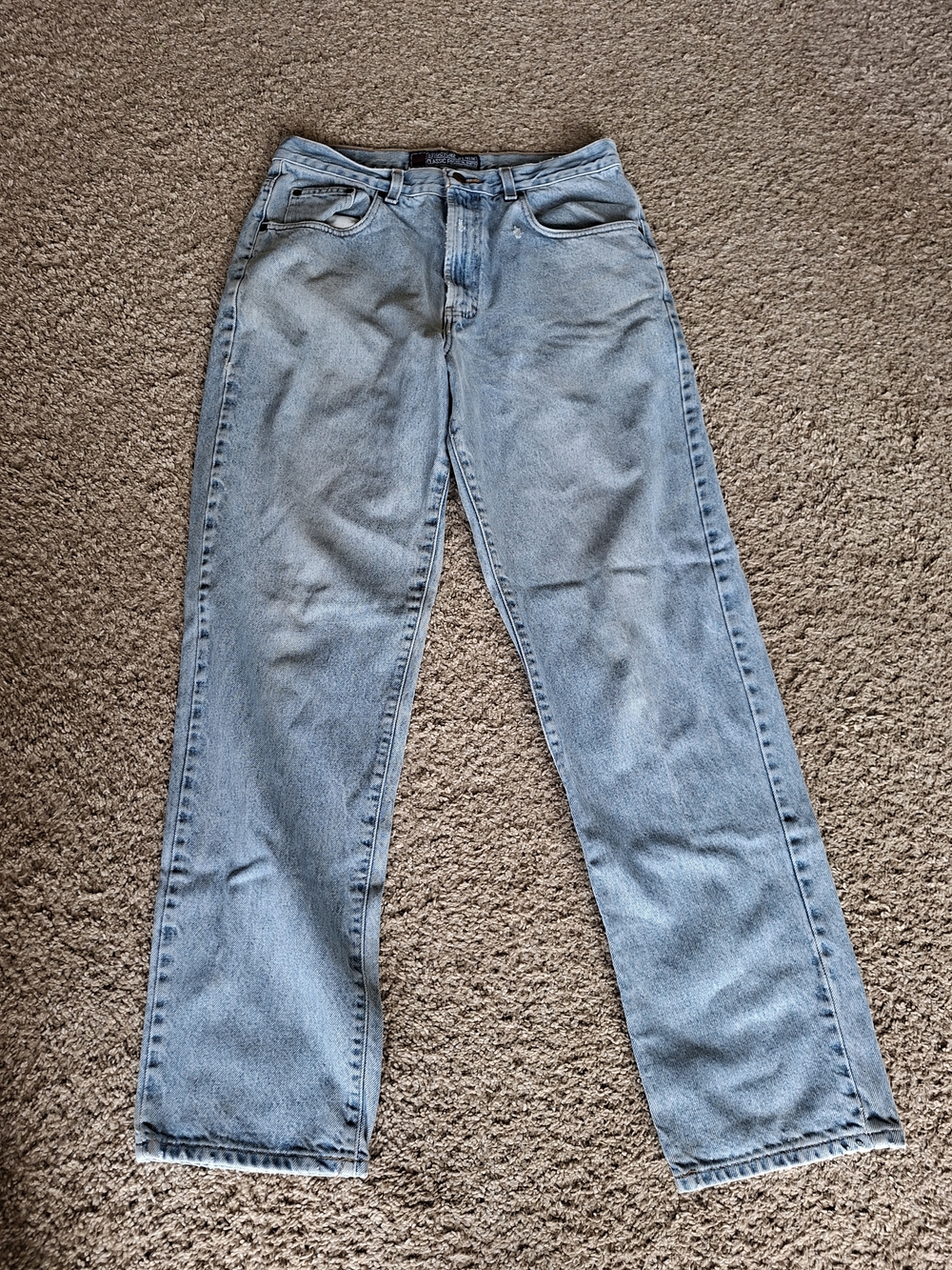 Vintage Structure Jeans Mens 34x32 90s Wide Leg Baggy Skater Grunge USA  Made